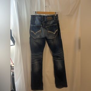Worn like twice, bootleg, buckle black jeans
